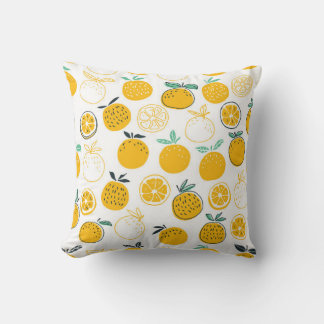 Coussin Oranges fruits sans couture motif