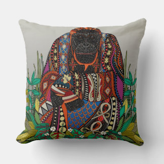 Coussin orangoutan roi d'étain lance l'oreiller
