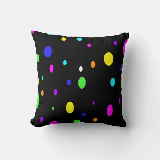 Coussin Orbes colorées  (Recto)