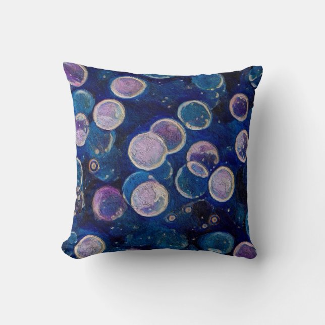 Coussin Orbes cosmiques bleues (Recto)