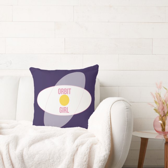 Coussin Orbit Girl — 90s Maximalist Throw Pillow | Retro  (Canapé)