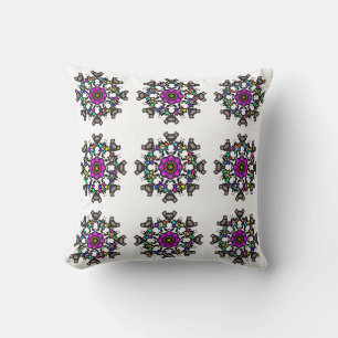 Coussin Orbite de Fleur Violette