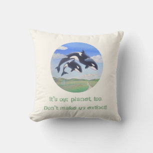 Coussin Orca Spirits "C'est aussi ma planète"