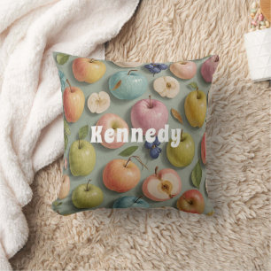 Coussin Orchard Whimsy : Fruits pastel