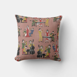 Coussin Orchestre de Jazz Vintage