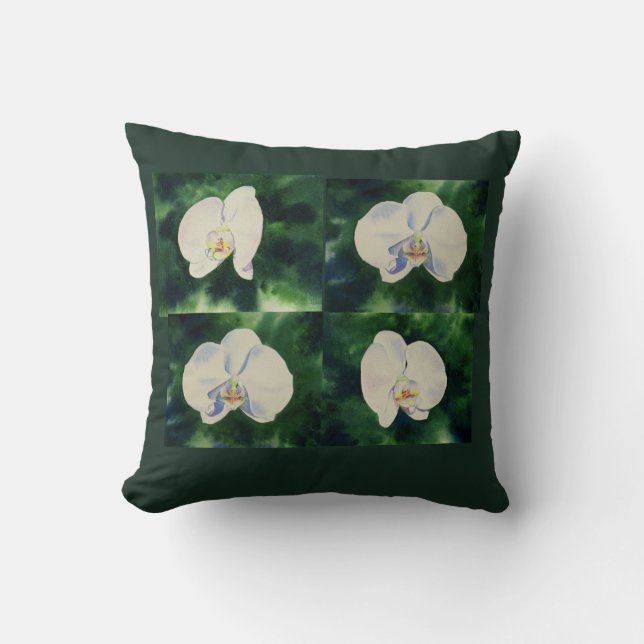 Coussin Orchidée blanche (Recto)