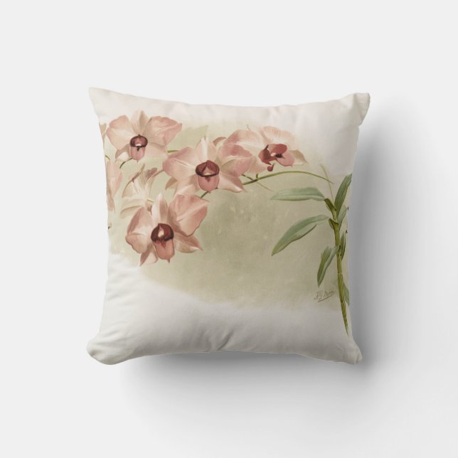 Coussin Orchidée Illustrée (Recto)