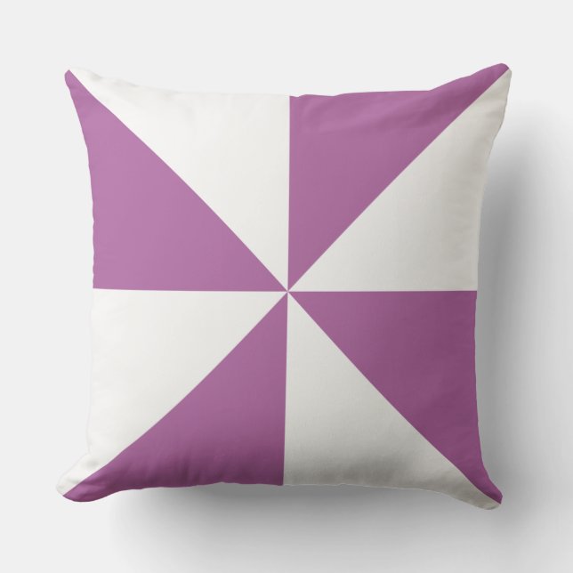 Coussin Orchidée radieuse et Roue blanche (Recto)
