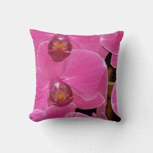 Coussin Orchidée rose Phalaenopsis Fuschia rose Vibrant