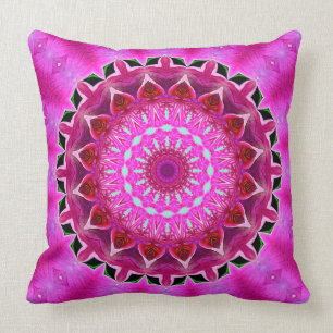 Coussin Orchidée violette Abstraite Mandala No 1 Throw PI