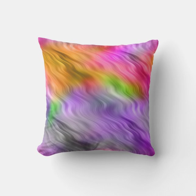 Coussin Orchidée violette texture ondulée (Recto)