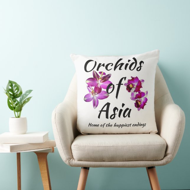 Coussin Orchidées d'Asie (Chaise)