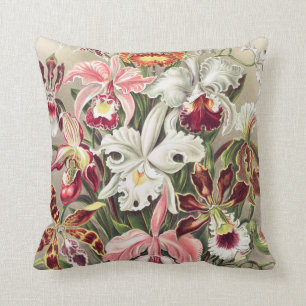 Coussin Orchidées, Orchidées Denusblumen par Ernst Haeckel