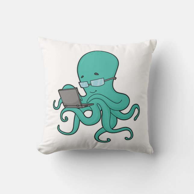 Coussin Ordinateur portable Octopus (Recto)