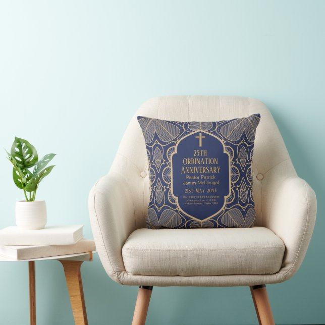 Coussin Ordination Anniversaire Prêtre Pasteur Deacon Cler (Chaise)