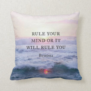 Coussin "Ordonnez votre esprit ou il vous ordonnera" -