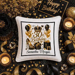 Coussin Ore noire Étincelle Décoration d'oreiller pour les
