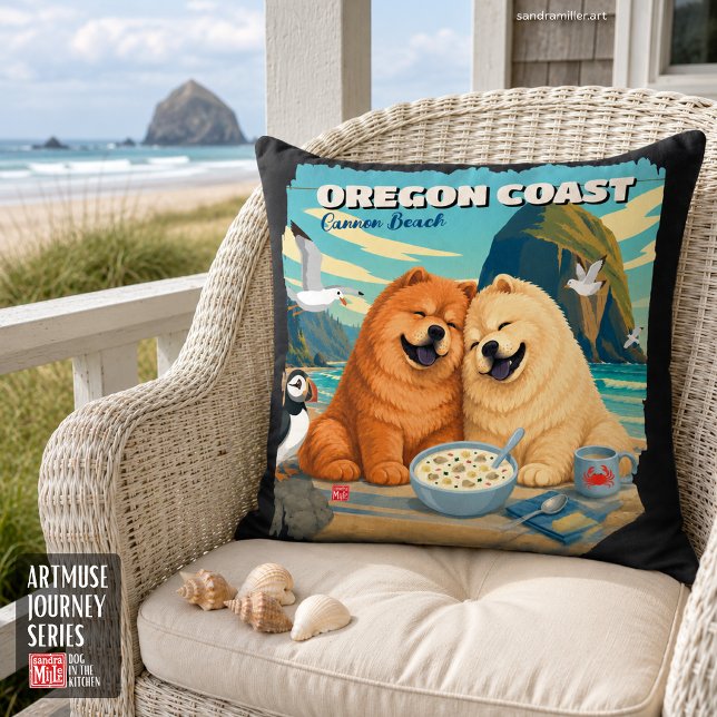Coussin OREGON • Chowder de Cannon Beach (Créateur téléchargé)