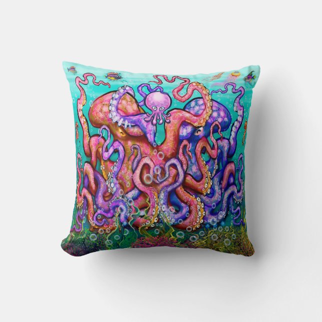 Coussin Oreille à lancer Octopi Parenti (Recto)