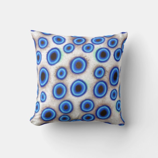 Coussin Oreille à lancer Poster de animal à anneau bleu (Recto)