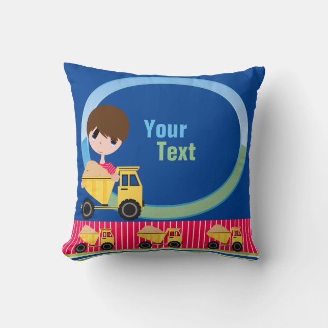 Coussin *Oreiller à lancer en polyester pour enfants 16 po (Recto)