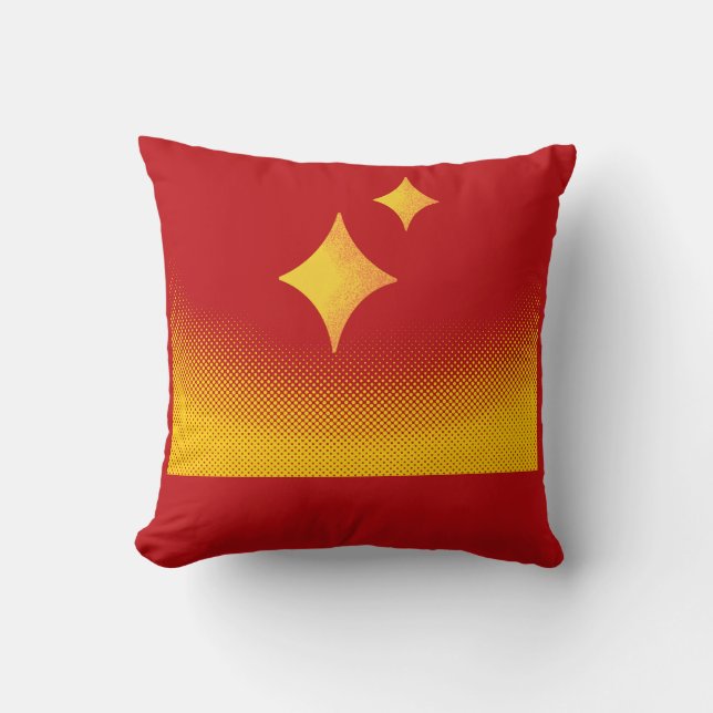 Coussin "Oreiller à motif étoile dorée" (Recto)
