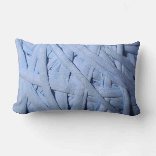 Coussin Oreiller avec détails de fil bleu lignes t (Recto)