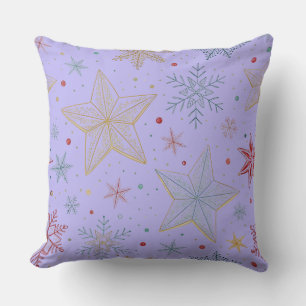 Coussin "Oreiller de jet Dreamy Lavender Grand Motif Étoil