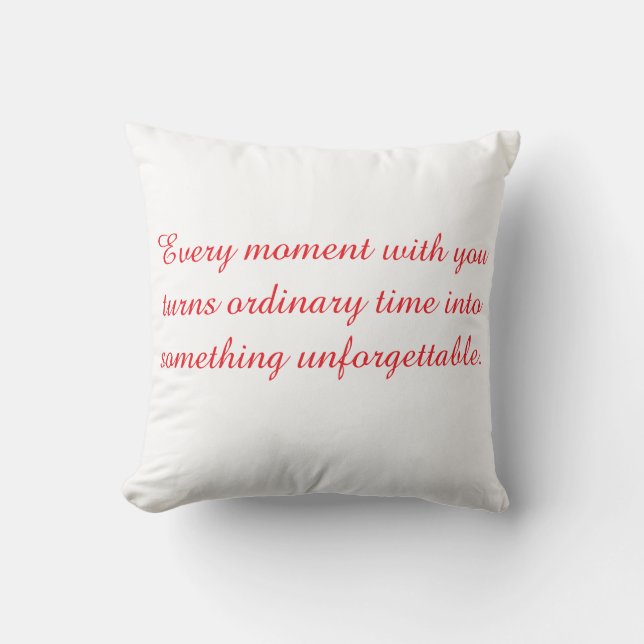 Coussin Oreiller, en ligne romantique (Recto)