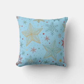 Coussin "Oreiller jeté à motif étoile bleu pastel rêveur