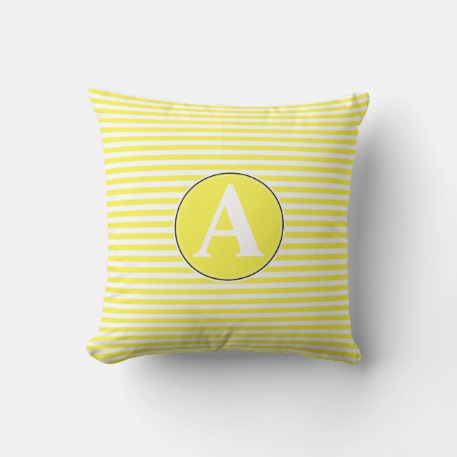 Coussin Oreiller, monogramme personnalisé (Recto)
