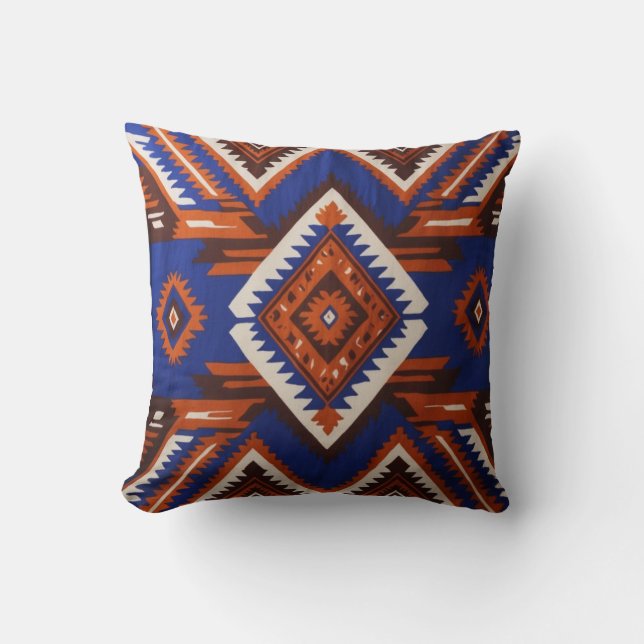 Coussin "Oreillers Bleus Kilim Thaillows : L'Accent Boho P (Recto)