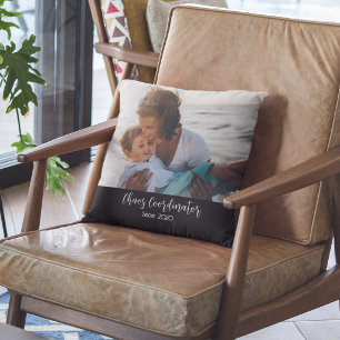 Coussin Organisatrice de chaos Maman Année personnalisée