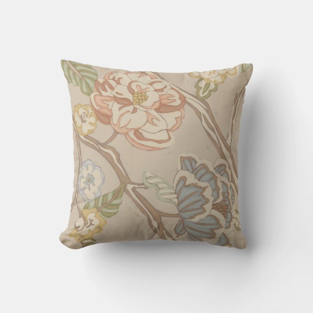 Coussin Organza Chintz Floral Design (Recto)