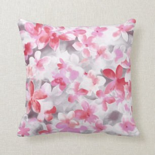 Coussin Oriental Accent japonais Floral Couleurs douces ro