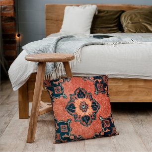 Coussin Oriental Burn Umber Ebony Black Persian Tapis