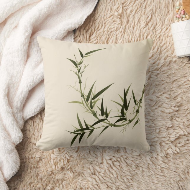 Coussin oriental painting, bamboo (Couverture)