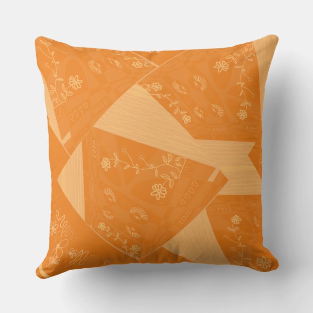 Coussin Origami Chintz (L) Orange Fizz (Verso)