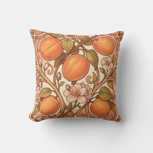 Coussin Ornement Art Nouveau à Fleur de Pêcher