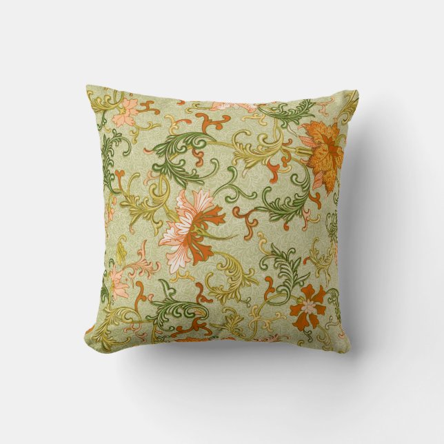 Coussin Ornement Chinois Vintage Fleurs Jones (Recto)
