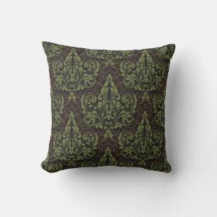 Coussin Ornement damassé classique de luxe à l'ancienne