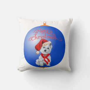 Coussin Ornement de Noël Westie