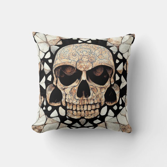 Coussin Ornement décoratif tribal | Maure maya (Recto)