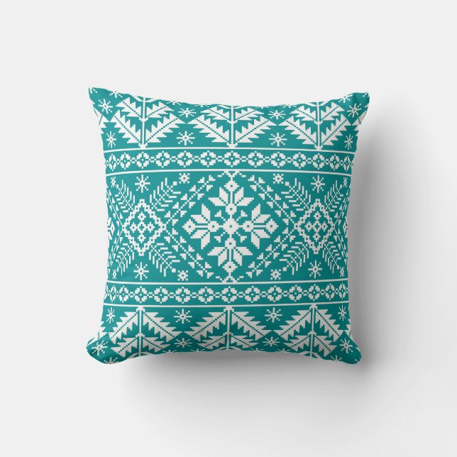 Coussin Ornement Ethnique Folk Ukrainien (Recto)
