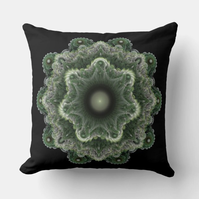 Coussin Ornement fantaisie fractal (Recto)