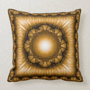 Coussin Ornement géométrique rayonnant lumineux