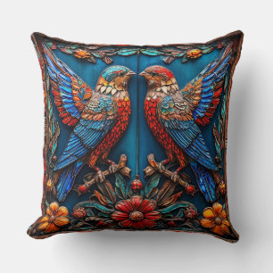 Coussin Ornement oiseaux