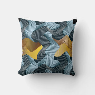 Coussin Ornement sans soudure Abstrait avec vagues