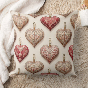 Coussin Ornements de cœur ornés - Baroque et piqué (1)