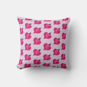Coussin Ornements de Noël aquarellés à la main lumineux